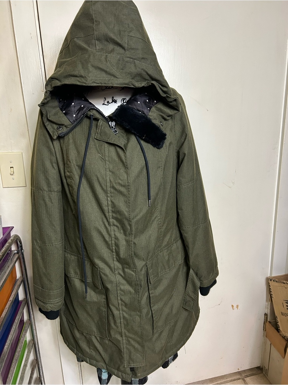 Torrid Womens Hooded Winter Parka Jacket - Olive Green Torrid size 0